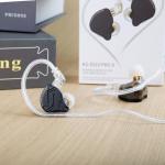 KZ ZS10 Pro X in Ear Monitor, Upgraded 4BA 1DD KZ Headphone Gaming Earbuds in Ear Earphone IEM with Alloy Faceplace Detachable Silver-Plated Recessed 0.75mm 2Pin Cable for Audiophile (Dark, No Mic)