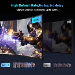 CENMATE Aluminum HDMI Capture Card, USB 3.0 1080P 60FPS Audio Video Capture Card for Streaming/Gaming/Video Conference, 4K@30Hz Input & Pass-Through Capture Card for NS/PS5/Xbox/Camera/PC