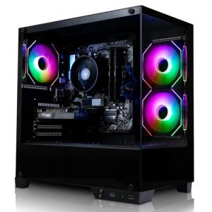 ADMI Gaming PC - AMD Ryzen 7 5700X - NVIDIA RTX 5060 8GB GDDR7 - DDR4 16GB - NVMe 1TB - WIFI - Charger RGB Case (Black) - Windows 11
