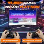 XYELLOWICON X2 Pro Retro Game Console with 44,000+ Classic Games, 4K Upscaling, 2 Wireless Controllers | Plug & Play Retro Game Stick for TV