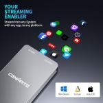 CENMATE Aluminum HDMI Capture Card, USB 3.0 1080P 60FPS Audio Video Capture Card for Streaming/Gaming/Video Conference, 4K@30Hz Input & Pass-Through Capture Card for NS/PS5/Xbox/Camera/PC