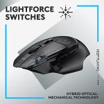 Logitech G502 X LIGHTSPEED Wireless Gaming Mouse - Optical mouse with LIGHTFORCE hybrid optical-mechanical switches, HERO 25K gaming sensor, compatible with PC - macOS/Windows - Black