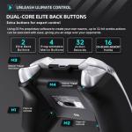 Machenike G3V2 Bluetooth Gaming Controller With Hall Effect Joysticks & Triggers, Remappable Buttons, 1000Hz Gamepad with Charging Dock, Dual Vibration - for PC/Switch/iOS/Android (White)