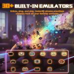 XYELLOWICON X2 Pro Retro Game Console with 44,000+ Classic Games, 4K Upscaling, 2 Wireless Controllers | Plug & Play Retro Game Stick for TV