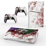 playvital Full Set Skin Sticker for ps5 Slim Console Digital Edition (The New Smaller Design), Vinyl Skin Decal Cover for ps5 Controller & Headset & Charging Station & Media Remote - Clown Hahaha