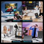 CENMATE Aluminum HDMI Capture Card, USB 3.0 1080P 60FPS Audio Video Capture Card for Streaming/Gaming/Video Conference, 4K@30Hz Input & Pass-Through Capture Card for NS/PS5/Xbox/Camera/PC