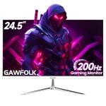 Gawfolk 24 Inch Gaming Monitor, 200hz Computer Monitor, FHD 1080P PC Monitors, 24.5" Frameless Monitors VA,sRGB 100%, DisplayPort, HDMI,Eye Care, Wall-Mounted 75 * 75mm Compatible