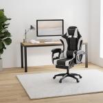 Gaming Chair Ergonomic Computer Chair Office Chair Desk Swivel Chair Adjustable Reclining Footrest Cushion White New!