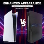 Faceplate for PS5 Side Shell Plates PlayStation 5 Disc Edition Console Replacement Accessory Case Cover Black Plate Anti-Scratch Dust Cover Skin Protector (Retro Disc Edition)