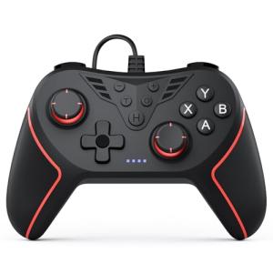RivalPlay PC Controller Wired Game Controller for PC, Windows 11, 10, 7 & 8 with Paddles, 3-Level Vibration, Mappable Buttons & Textured Grips Black