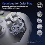 EasySMX X05 Pro Wireless Controller for PC Ergonomic Skin-Like Grip, Quiet-Touch Low-Noise Buttons, Dual Triggers, Hall Joysticks, 2 Programmable Buttons, RGB, 1000mAh Battery