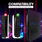 Faceplate for PS5 Side Shell Plates PlayStation 5 Disc Edition Console Replacement Accessory Case Cover Black Plate Anti-Scratch Dust Cover Skin Protector (Retro Disc Edition)