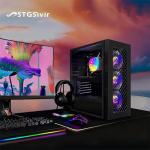 STGsivir Prebuilt Gaming PC Desktop Computer Tower, Intel Core i7 8th up to 4.1GHz, Nvidia GeForce RTX 2060 Super 8GB GDDR6, 32GB DDR4 RAM, 1TB SSD, WIFI6, BT 5.0, RGB Fan x3, Windows11 Pro