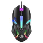 JUSTOP Gaming Mouse, USB Wired Plug&Play, Lightweight, 1000 DPI Optical Sensor, RGB LED Lighting, Black