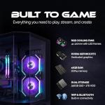 GFX-007 Gaming PC High-Performance Desktop PC - AMD R5 5500 • 1TBHDD + 256SSD • RTX 3050 6GB • 16GB RAM DDR4 • Advanced Cooling • Windows 11 (RTX 3050 6GB, AMD R5 5500)