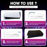 Faceplate for PS5 Side Shell Plates PlayStation 5 Disc Edition Console Replacement Accessory Case Cover Black Plate Anti-Scratch Dust Cover Skin Protector (Retro Disc Edition)