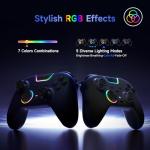 EasySMX X05 Pro Wireless Controller for PC Ergonomic Skin-Like Grip, Quiet-Touch Low-Noise Buttons, Dual Triggers, Hall Joysticks, 2 Programmable Buttons, RGB, 1000mAh Battery