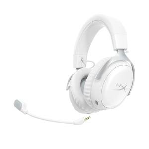 HyperX Cloud III S – Wireless Gaming Headset | Multi-Platform, 2.4GHz, Bluetooth, Battery up to 120 Hrs 2.4GHz / 200 Hrs Bluetooth, 53mm Angled Drivers, 10mm Detachable Mic, Customizable – White