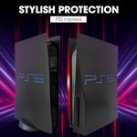 Faceplate for PS5 Side Shell Plates PlayStation 5 Disc Edition Console Replacement Accessory Case Cover Black Plate Anti-Scratch Dust Cover Skin Protector (Retro Disc Edition)