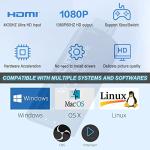 AMZHRLY 4K HDMI to USB 3.0 Video Capture Card 1080P 60FPS Cam Link Card Game Capture Card Adapter Screen Record Capture Device for Streaming, Gaming, Video Conference, Teaching, Live Broadcasting