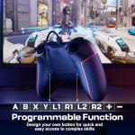 RivalPlay PC Controller Wired Game Controller for PC, Windows 11, 10, 7 & 8 with Paddles, 3-Level Vibration, Mappable Buttons & Textured Grips Black