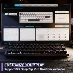 ATTACK SHARK X68 HE 8000Hz Rapid Trigger Keyboard, 0.01mm RT Accuracy Wired Gaming Keyboard with Magnetic Switch, Adjustable Actuation, Rapid Trigger, Snap Tap, RGB Lighting for PC/Mac, Black