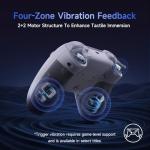 EasySMX X05 Pro Wireless Controller for PC Ergonomic Skin-Like Grip, Quiet-Touch Low-Noise Buttons, Dual Triggers, Hall Joysticks, 2 Programmable Buttons, RGB, 1000mAh Battery