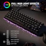 ATTACK SHARK X68 HE 8000Hz Rapid Trigger Keyboard, 0.01mm RT Accuracy Wired Gaming Keyboard with Magnetic Switch, Adjustable Actuation, Rapid Trigger, Snap Tap, RGB Lighting for PC/Mac, Black