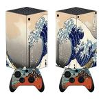 playvital The Great Wave Custom Vinyl Skins for Xbox Series X, Wrap Decal Cover Stickers for Xbox Series X Console Controller