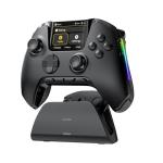 ManbaOne Interactive Screen Wireless Gaming Controller for PC/Switch/Switch 2/iOS/Android,Gamepad with Hall Effect Stick & Trigger,RGB Lighting,Remappable Buttons,1800mAh with Charging Dock (Black)