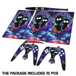 HK Studio PS5 Skin Hippie Metaverse - Easy Peel and Stick PS5 Skin Disc Edition with No Bubble, Waterproof - Playstation 5 Skin - Including PS5 Controller Skin and PS5 Console Skin
