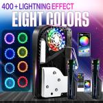 Faceplate for PS5 Side Shell Plates PlayStation 5 Slim Disc Edition Console Replacement Accessory Case Cover Black Plate Anti-Scratch Dust Cover Skin Protector (Black with LEDs Slim Disc Edition)