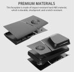 Faceplate for PS5 Side Shell Plates PlayStation 5 Slim Disc Edition Console Replacement Accessory Case Cover Black Plate Anti-Scratch Dust Cover Skin Protector (Black with LEDs Slim Disc Edition)