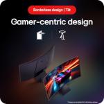 LG UltraGear Curved Gaming Monitor 32GS60QC, 32 inch, 1440p, 180Hz, 1ms Response Time, VA Panel, AMD FreeSync, Smart Energy Saving, DisplayPort, HDMI