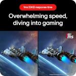 LG UltraGear Curved Gaming Monitor 32GS60QC, 32 inch, 1440p, 180Hz, 1ms Response Time, VA Panel, AMD FreeSync, Smart Energy Saving, DisplayPort, HDMI