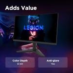 Lenovo Legion R24s Gaming Monitor 23.8" FHD (1920x1080) IPS, 1ms MPRT, 144Hz, Ports HDMI 2.1 + DisplayPort 1.2, DisplayPort Cable included - Raven Black