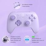 8Bitdo Ultimate 2C Wireless Controller for Windows PC and Android, with 1000Hz Polling Rate, Hall Effect Joysticks and Hall Triggers, and Remappable L4/R4 Bumpers, Turbo Function (Purple)