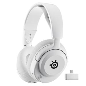 SteelSeries Arctis Nova 5 Wireless - Wireless Gaming Headset for PC - Compatible with PC, PS5, Switch & more - Mobile App Control - 60 HR Battery with Fast Charge - 2.4GHz/Bluetooth - White