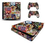 the grafix studio Comics Sticker/Skin PS4 slim/Compatible With Sony Playstation 4 Slim Console & Remote controller stickers, pss16
