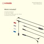 V-Moda BoomPro X Microphone | For Gaming & Communication | Wired - 3.5 mm Jack | Flexible Boom | Clip-on Controller With Mute Button & Volume Wheel | Black