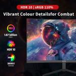 KTC 24 Inch Curved Monitor, FHD 1080P@180Hz Gaming Monior with 1500R VA Panel, 1ms MPRT, Adaptive Sync, HDR10, 110% sRGB, VESA, HDMI 2.0 / DP 1.4 Compatible with Desktop, Laptop, PS5, Xbox and More