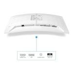 Philips Evnia 34M2C5501A - 34 inch WQHD Curved Gaming Monitor, 180 Hz, 1 ms, FreeSync Premium, Ambiglow (3440x1440, 2x HDMI 2.0, 1x DisplayPort 1.4, USB Hub) white