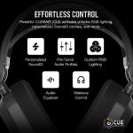 Corsair HS80 MAX WIRELESS Multiplatform Gaming Headset with Bluetooth – Dolby Atmos – Broadcast Quality Microphone – iCUE Compatible – PC, Mac, PS5, PS4, Mobile – Steel Grey