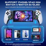 ALEEMTRY Bluetooth Mobile Gaming Controller for iPhone/Android/Switch 2/Switch/Tables,Wireless Gamepad for Xbox/Steam/GeForce Now/MFi Apple Arcade/Roblox,Phone Controller with Hall Effect Joystick/RGB