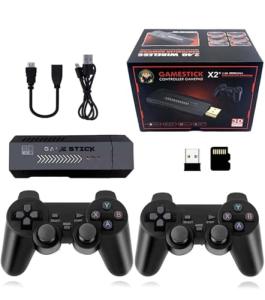 NEW X2 PLUS Video Game Stick 1080P Console 2.4G Double Wireless Controller 41000 Games 128GB Retro Games for PSP PS1 FC Boy Gift