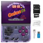 Miyoo Mini Plus Purple Transparent 128GB with Onion OS, Retro Portable Console, All Roms Supported RetroAchievements