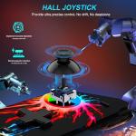 HASACOOL Switch Controllers for Switch/OLED, One-Piece Switch Gaming Controller, Hall Effect Switch Joycon Handheld Grip,Ergonomic Switch Pro Controller with RGB Light,TURBO,Vibration