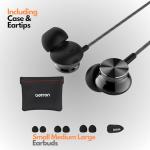 Betron BS10 Earphones Wired Headphones In Ear Noise Isolating Earbuds with Microphone and Volume Control Powerful Bass Driven Sound, 12mm Large Drivers, Ergonomic Design, Black
