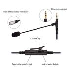 Cable Boom Mic compatible with PlayStation PS4 or Xbox One Controller,PC,Tablet,Laptop, Smartphone - Boompro Gaming Mic compatible with V-Moda Or Other 3.5mm Jack Headphone with Volume Control(150CM)