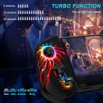 HASACOOL Switch Controllers for Switch/OLED, One-Piece Switch Gaming Controller, Hall Effect Switch Joycon Handheld Grip,Ergonomic Switch Pro Controller with RGB Light,TURBO,Vibration